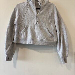 Lululemon Scuba Oversized 1/2 Zip Hoodie Sweatshirt Womens XS/S  Gray